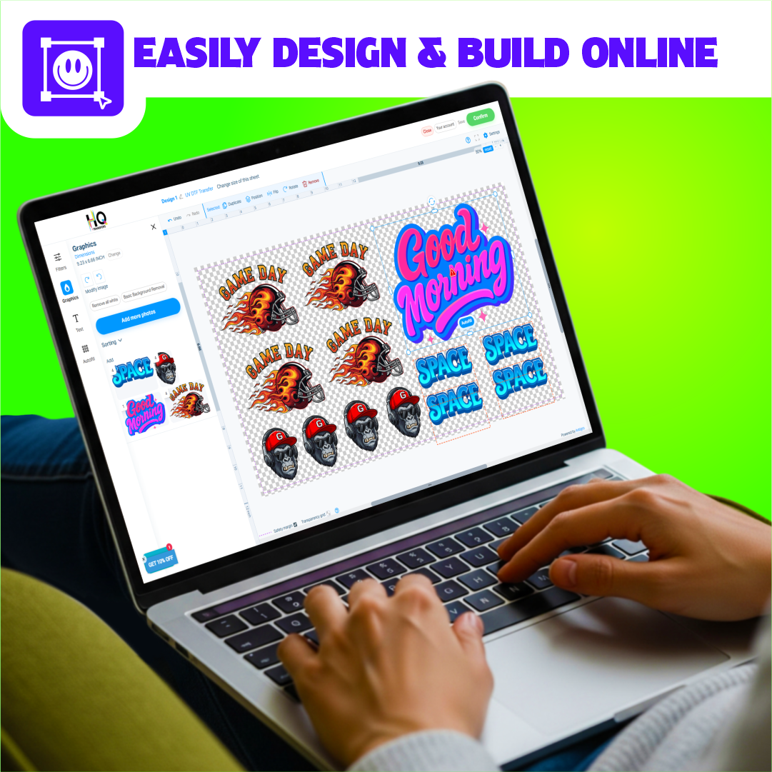 UV DTF transfer builder tool