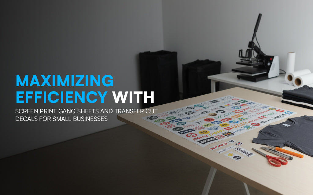 Maximizing Efficiency with Screen Print Gang Sheets and Transfer Cut Decals for Small Businesses
