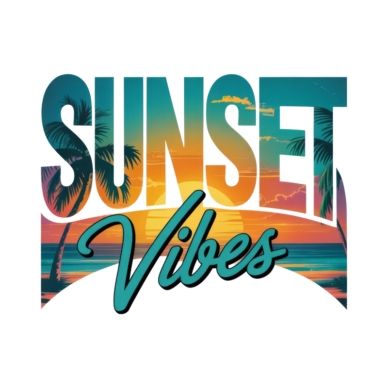 Island Sunset Retro