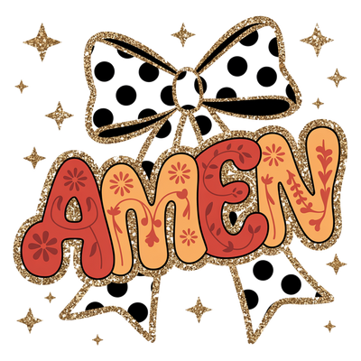 Amen PNG, Coquette Christian Faith