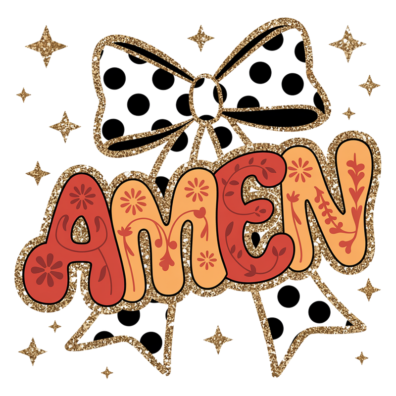 Amen PNG, Coquette Christian Faith
