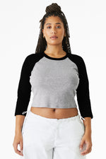 BELLA+CANVAS ®  Women's Micro Rib 3/4 Raglan Baby Tee BC1200