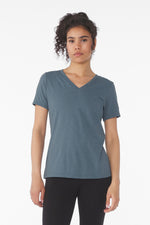 BELLA+CANVAS ®  Women's Relaxed Heather CVC V-Neck Tee BC6405CVC