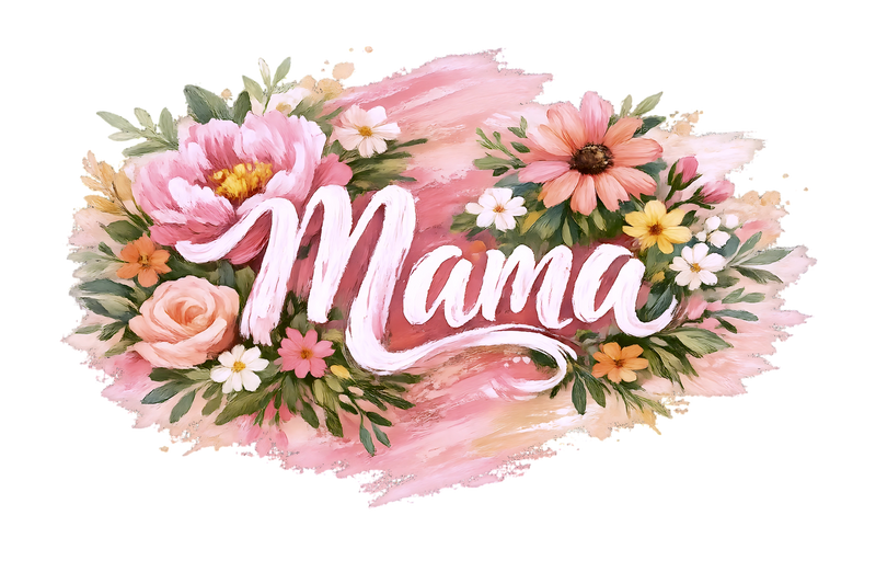 Brushstroke Floral Mama