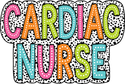 Cardiac Nurse Dalmatian Dots PNG