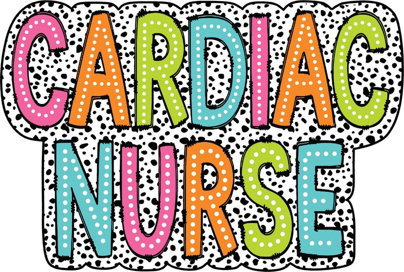 Cardiac Nurse Dalmatian Dots PNG