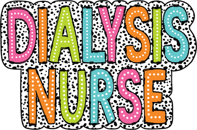 Dialysis Nurse Dalmatian Dots PNG