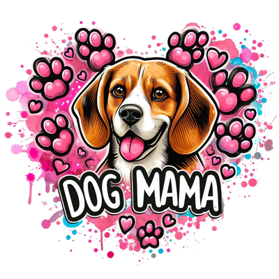 Dog Mama paw pink colors