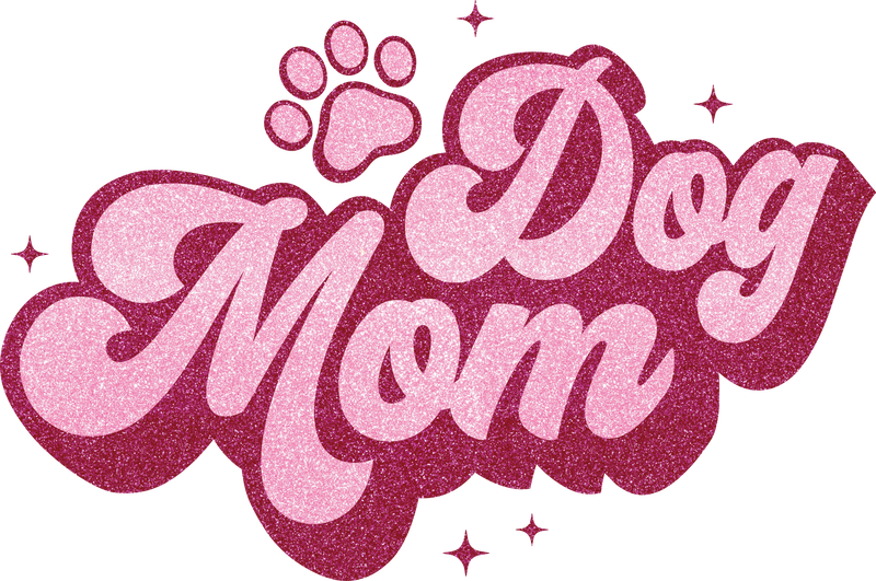 DogMom glitter pink