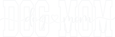 DogMomVarsityScriptHeartWhite