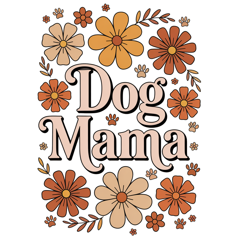 FLOWERS DOG MAMA_