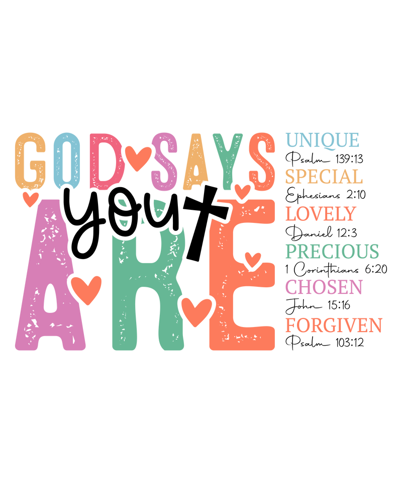 GOD SAYS YOU ARE  UNIQUE