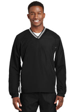 Sport-Tek ®  Tipped V-Neck Raglan Wind Shirt. JST62