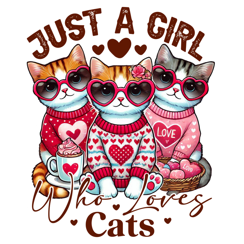 Just a Girl Who Loves Cats Valentine