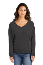 Port & Co ™  Women's Beach Wash ®  Garment-Dyed V-Neck Sweatshirt LPC098V