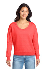 Port & Co ™  Women's Beach Wash ®  Garment-Dyed V-Neck Sweatshirt LPC098V