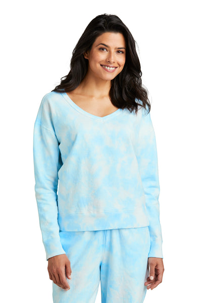 Port & Co ™  Women's Beach Wash ®  Cloud Tie-Dye V-Neck Sweatshirt LPC140V