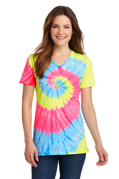 Port & Co ™  Women's Tie-Dye V-Neck Tee.  LPC147V