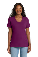 Port & Co ™  Women's Core Cotton V-Neck Tee. LPC54V