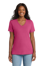 Port & Co ™  Women's Core Cotton V-Neck Tee. LPC54V
