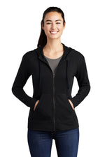 Sport-Tek  ®  Women's PosiCharge  ®  Tri-Blend Wicking Fleece Full-Zip Hooded Jacket LST293