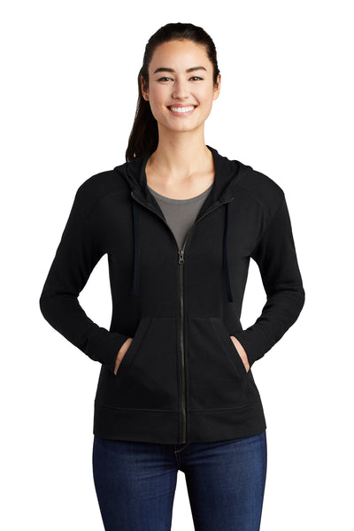 Sport-Tek  ®  Women's PosiCharge  ®  Tri-Blend Wicking Fleece Full-Zip Hooded Jacket LST293