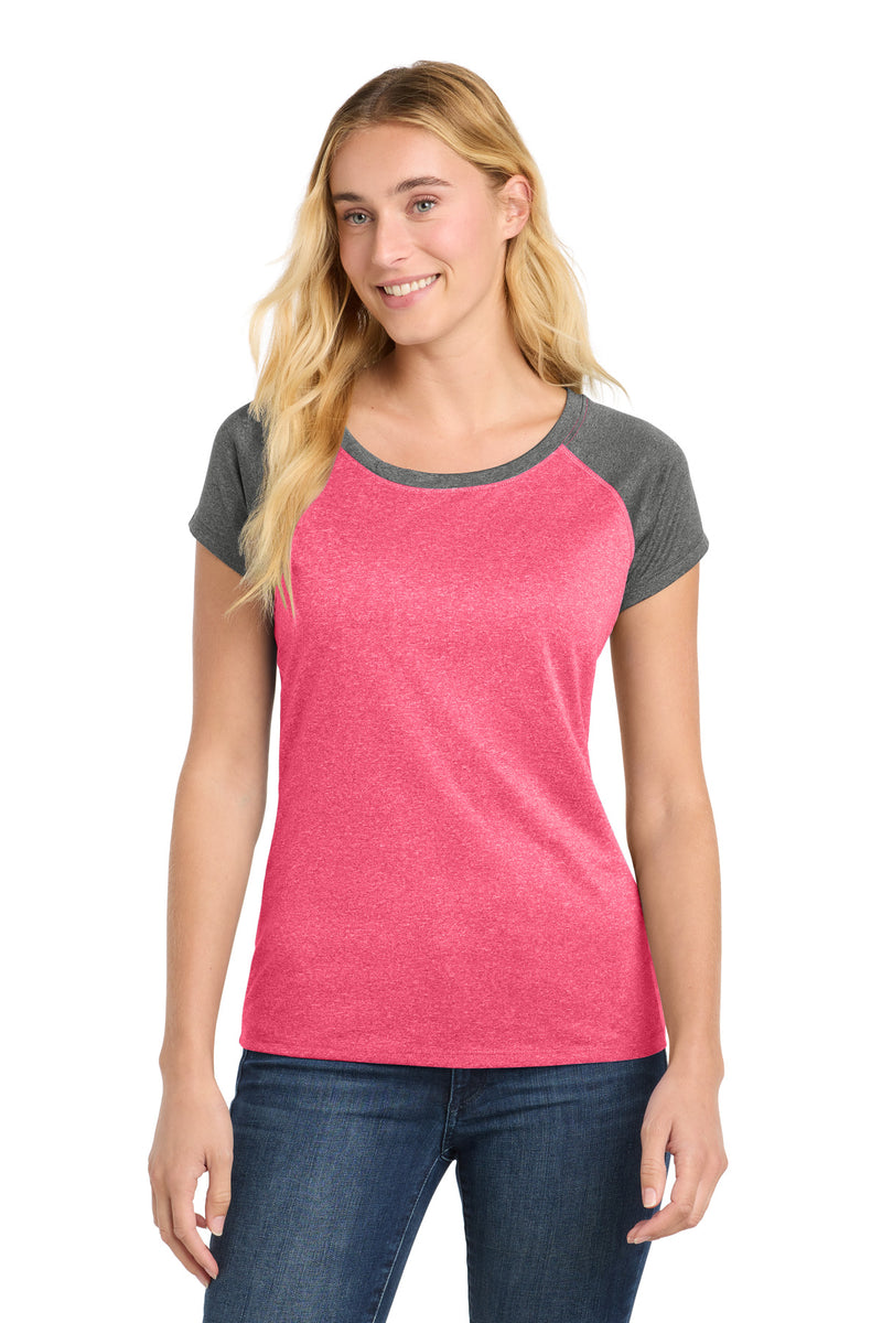 Sport-Tek  ®  Women's Heather-On-Heather Contender  ™  Scoop Neck Tee. LST362