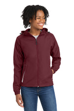 Sport-Tek ®  Women's Colorblock Hooded Raglan Jacket. LST76