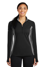 Sport-Tek ®  Women's Sport-Wick ®  Stretch Contrast 1/4-Zip Pullover. LST854