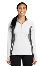 Sport-Tek ®  Women's Sport-Wick ®  Stretch Contrast 1/4-Zip Pullover. LST854