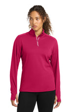 Sport-Tek ®  Women's Sport-Wick ®  Textured 1/4-Zip Pullover.  LST860
