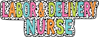 LaborDeliveryNurseDalmatianDots PNG