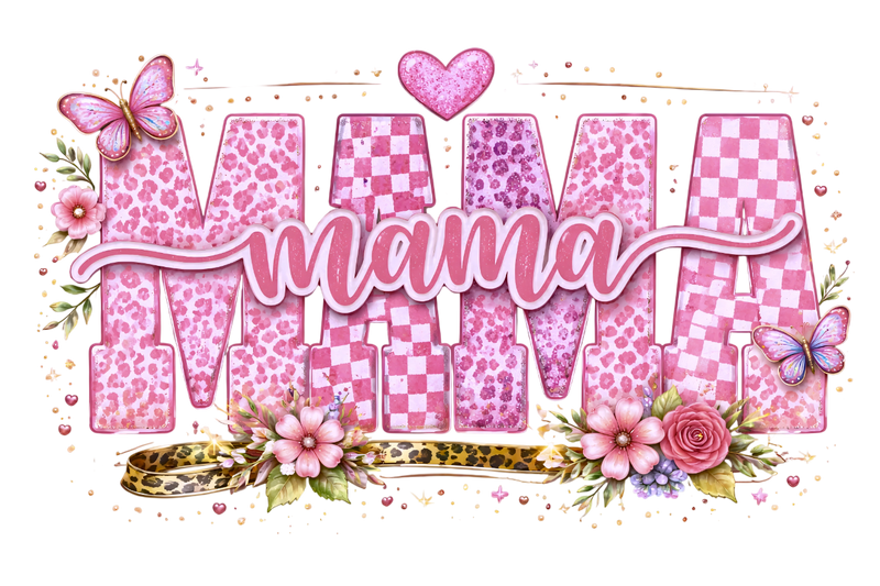 Leopard Mama Png, Checkered Mama Png