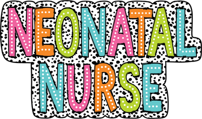 Neonatal Nurse Dalmatian Dots PNG