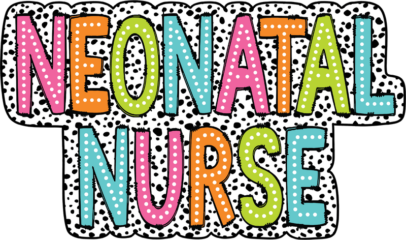 Neonatal Nurse Dalmatian Dots PNG