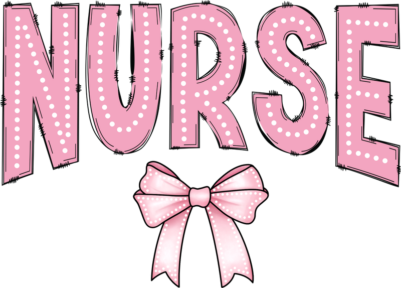 Nurse Coquette Bow Dots PNG