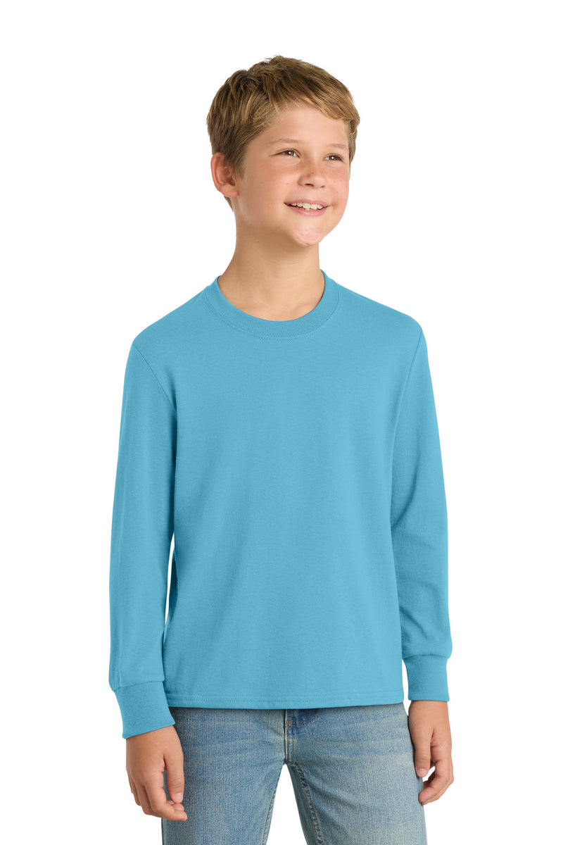 Port & Co ™  Youth Long Sleeve Core Cotton Tee. PC54YLS