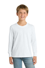 Port & Co ™  Youth Long Sleeve Core Cotton Tee. PC54YLS