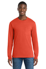 Port & Co ™  Tall Long Sleeve Essential Pocket Tee. PC61LSPT