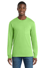 Port & Co ™  Long Sleeve Essential Pocket Tee.  PC61LSP