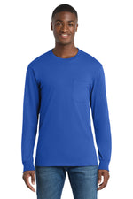Port & Co ™  Tall Long Sleeve Essential Pocket Tee. PC61LSPT