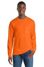 Port & Co ™  Long Sleeve Essential Pocket Tee.  PC61LSP