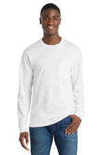 Port & Co ™  Long Sleeve Essential Pocket Tee.  PC61LSP