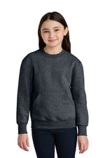 Port & Co ™  Youth Core Fleece Crewneck Pocket Sweatshirt PC78YPKT