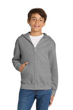Port & Co ™  Youth Core Fleece Full-Zip Hooded Sweatshirt.  PC90YZH