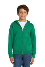 Port & Co ™  Youth Core Fleece Full-Zip Hooded Sweatshirt.  PC90YZH