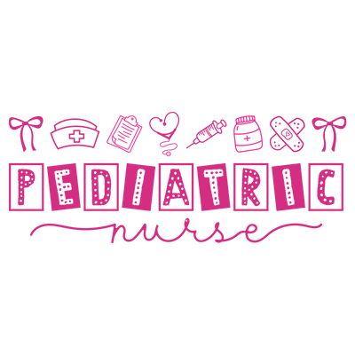 Pediatric Nurse Coquette Pink Doodle
