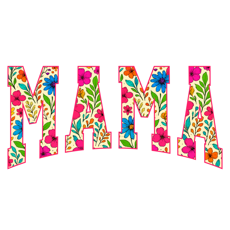 Retro Mama Flower, Boho Floral Mama PNG