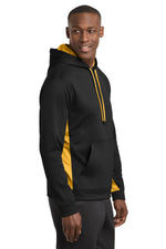 Sport-Tek ®  Sport-Wick ®  Fleece Colorblock Hooded Pullover. ST235