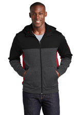 Sport-Tek ®  Tech Fleece Colorblock Full-Zip Hooded Jacket. ST245